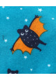 Tiara Full Sleeves Bat Print Hoodie - Blue