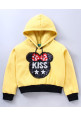 Tiara Full Sleeves Sequined Hoodie With Bottom - Yellow