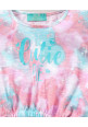Tiara Full Sleeves Tie & Dyed Smocked Top With Palazzo - Pink