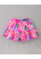 Tiara Full Sleeves Floral Printed Cotton Fleece Co Ord Skirt Set - Pink