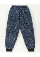 Tiara Full Sleeves Leopard Print Brushed Fleece Co Ord Jogger Set - Blue