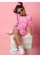 Tiara Girl's Printed Summer Backless Jumpsuit-Pink