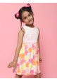 Tiara Girl's Printed Summer Ribbed Top Dress-Pink