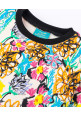 Tiara Full Sleeves Floral Crayon Printed Fleece Sweatshirt - Multi Colour