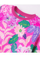 Tiara Full Sleeves Forest Floral & Leaf Printed Fleece Sweatshirt - Pink