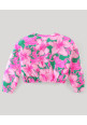 Tiara Full Sleeves Floral Printed Sweatshirt With Coordinating Winter Jogger Set - Pink