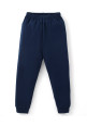 Tiara Full Sleeves Leaves Printed Sweatshirt With Solid Winter Jogger Set - Navy Blue