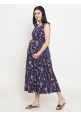 Tiara maternity wine color maxi dress 