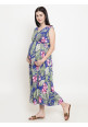 Tiara maternity Navy floral maxi dress