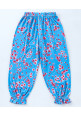 Tiara Full Sleeves Floral Print Top With Harem Pants - Pink Blue