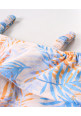 Tiara Girl's Printed Summer Ruffle Top with Bermuda Skort-Blue