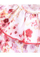 Tiara Sleeveless Floral Print Ruffle Top With Short - White
