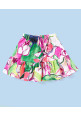 Tiara Girl's Summer Ruffle Top With Skirt  - Pink