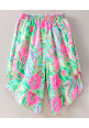 Tiara Sleeveless Solid Top & All Over Forest Printed Palazzo Pants Set - Pink & Green