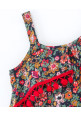 Tiara Sleeveless Floral Printed Coordinated Top & Palazzo Pants Set - Red