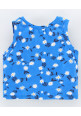 Tiara Sleeveless Floral Print Top With Shorts - Blue