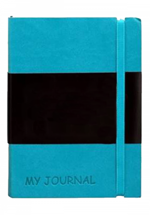 Italian leather notebook blue