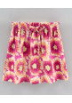 Tiara Half Sleeves Solid Off Shoulder Top With Floral Print Layered Skirt - Pink