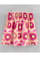 Tiara Half Sleeves Solid Off Shoulder Top With Floral Print Layered Skirt - Pink