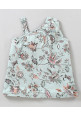 Tiara Sleeveless Floral Print Top With Shorts - Peach