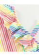 Tiara Sleeveless Striped Top With Shorts - Multi Colour