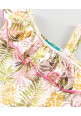 Tiara Sleeveless Floral Print Top With Shorts - Pink